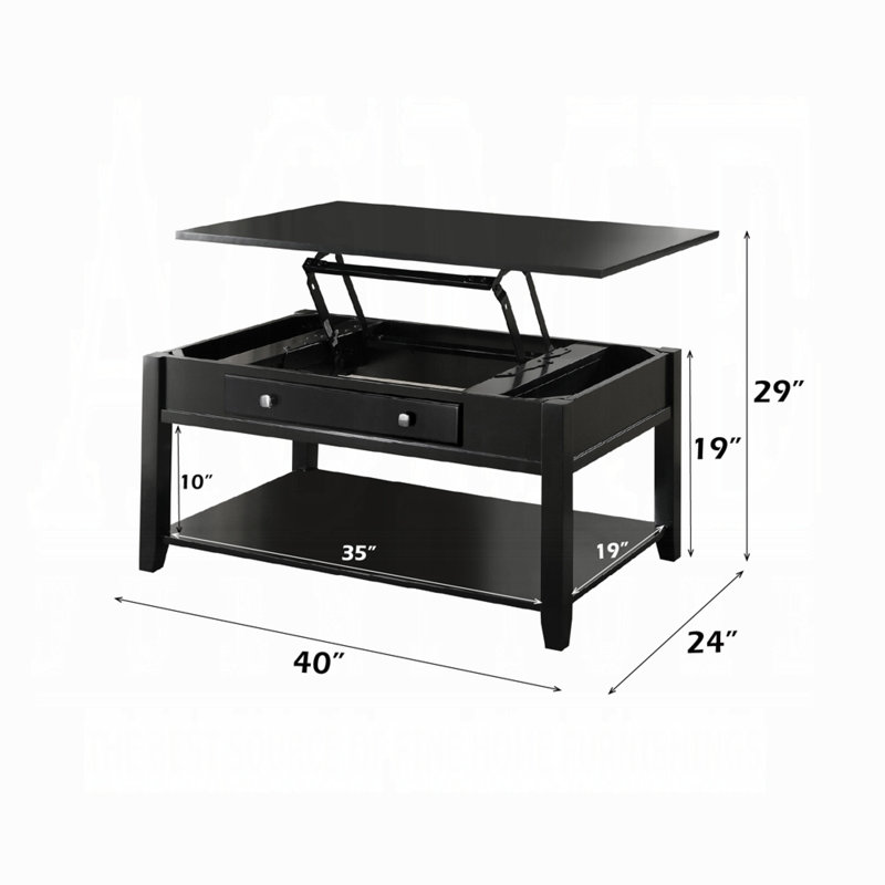 Table basse Goodrum avec plateau relevable
