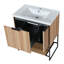 Meuble-lavabo autoportant de 30 po avec lavabo en résine, 30 po x 18 po-110447519