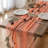10Pcs Coral Peach Cheesecloth Table Runner 120 Inches for Party Home Décor