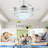 Shrinking Crystal Ceiling Fan
