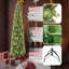 Arbre de Noël 7 pi avec 1375 pointes, 400 lumières DEL blanc chaud, branches mixtes en PVC + PE, structure à charnières, base en métal-482802967-482802956-482802971