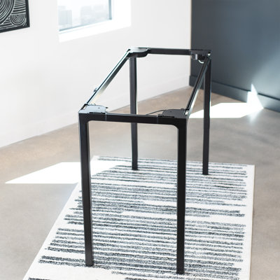 Vivo Black Electric Quad-Motor Height Adjustable 4-Leg Standing Desk Frame