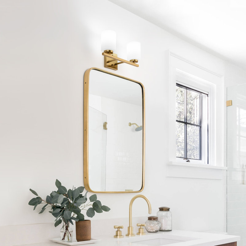 Éclairage pour meuble-lavabo à intensité variable Ellysen, 2, Or brossé