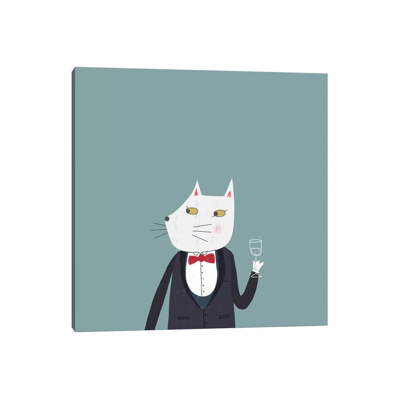 " Cheers! " by Nic Squirrell, Wrapped Canvas, 18" H x 18" W x 1.5" D, No Matte