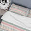 Multicolore rayures horizontales - ensemble de housse de couette abstrait - microfibre de polyester-615416314