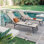 Aluminum Free-Assemble Outside Anti-Rust Pool Lounge Chairs, Outdoor Chaise Lounge Set, Lay Flat Sun Loungers for Tanning Poolside Yard Patio Deck Lounge Chairs, Table Included