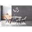 Gyeong-hui 4 Person Dining set - a Rectangular Extendable Dining Table with Metal Legs and a Set of 4 Quilted Velvet Dining Chairs for Dining Room - Modern Dining Table Set-1023911857-1023911855