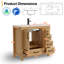 Meuble-lavabo simple Wimer de 36 po de style ferme moderne avec dessus de lavabo en résine, robinet, assemblage requis-1194041907