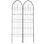 Treillis de jardin en métal 78,7 po x 19,7 po, antirouille, 2 pour plantes grimpant à l'extérieur, noir avec 2 porte-pots Trellis extérieur antirouille 78,7 po x 19,7 po, plantes en paquet, robuste