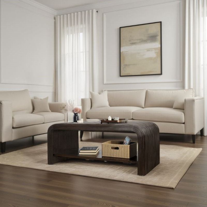 Dellamae Rattan Coffee Table, Espresso Brown