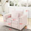 Simple 44,9 po en rose - confortable et polyvalent. Fabrication en métal et bois massif. Coussins amovibles lavables. Style élégant. Convient à différentes pièces. Garnissage modulaire en éponge de 44,9 po. Doux et luxueux. Fabriqué-1694058841