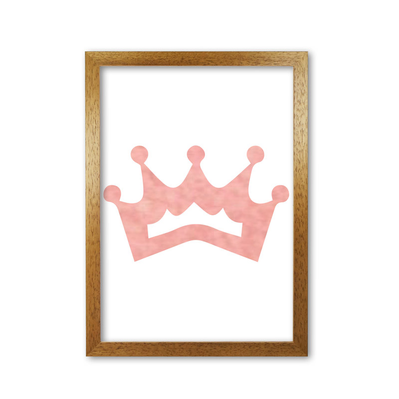 Crown - Painting, 30 cm H x 21 cm W x 5 cm D, Honey Oak Frame