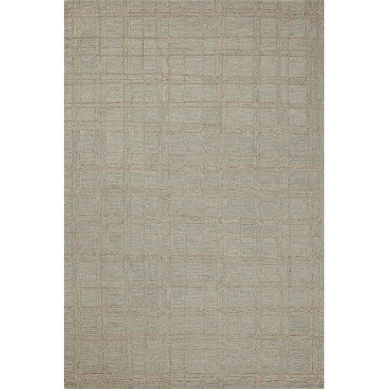Polly Fog and Wheat Hand-Tufted Wool Area Rug 7'-9" x 9'-9"