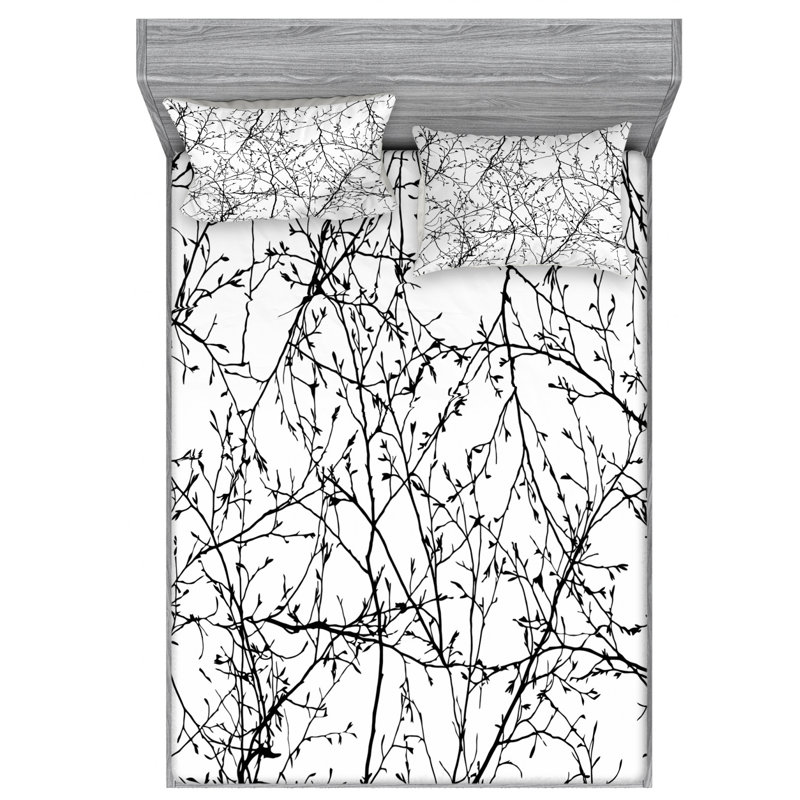 Microfiber Sheet Set, Queen Sheet Set with Fitted Sheet