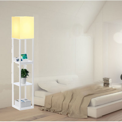 Modern Dimmable Solid Wood Standing Lamp