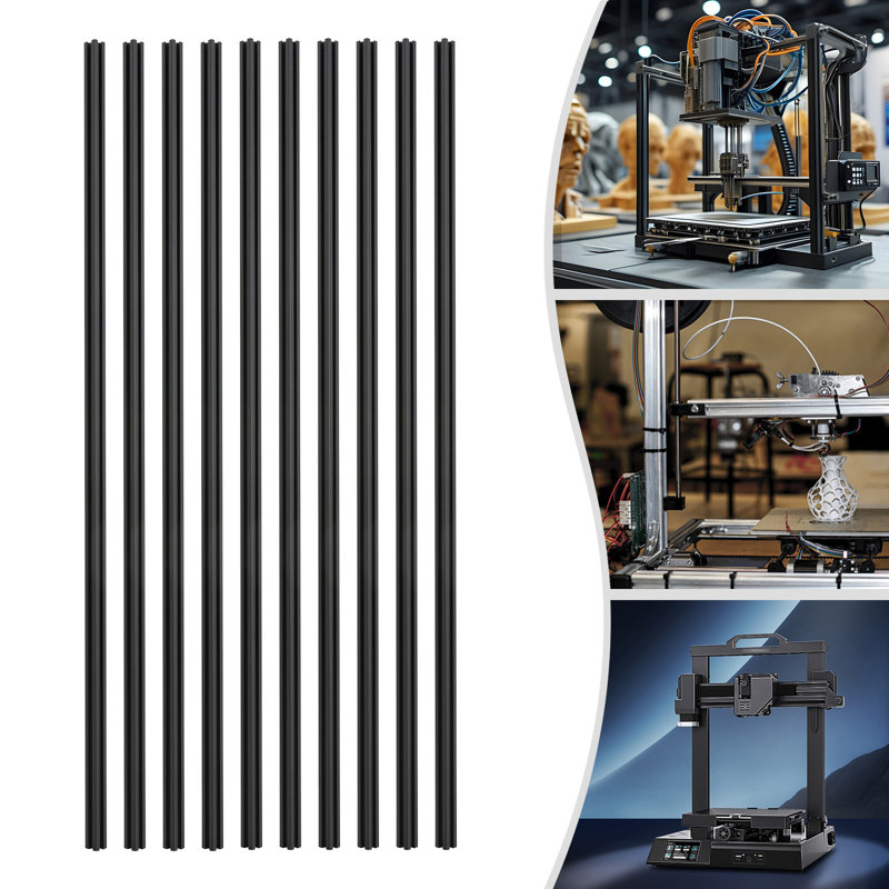 Black T Slot Aluminum Extrusion for 3D Printer and CNC