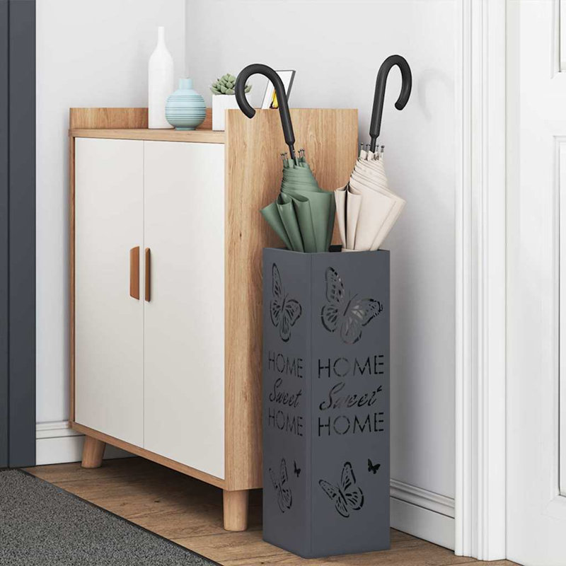 Umbrella Stand 15.5 X 15.5 X 49 Cm Steel, Anthracite