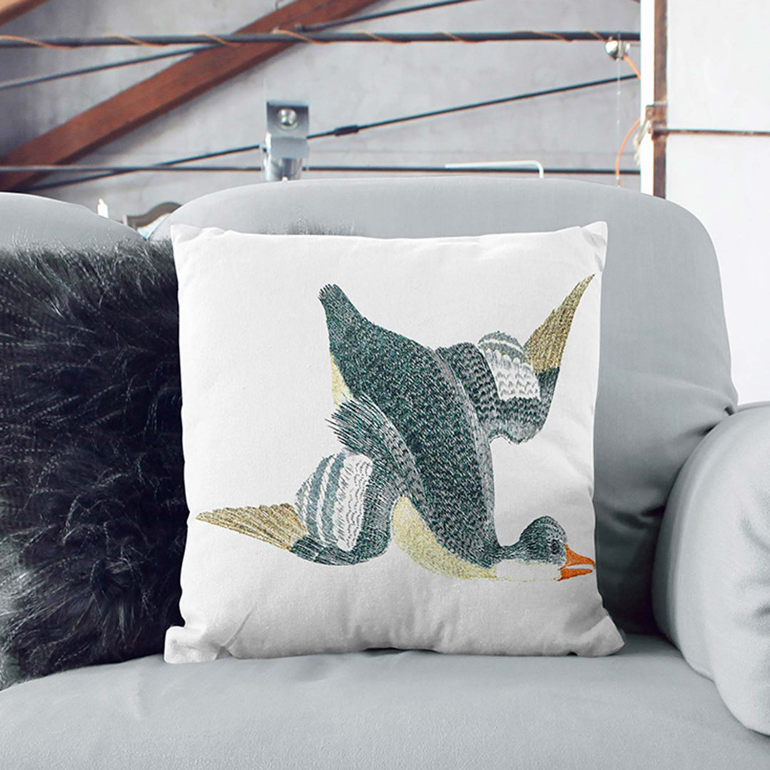 Duck in Flight by Johan Teyler Cushion with Filling