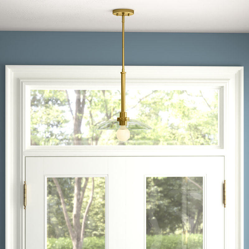 Asberry 1 - Light Brushed Gold Dome Pendant