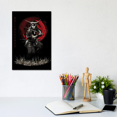 Bushido Samurai Defending 1 Piece Wrapped Canvas Wall Art