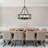 5 - Light 20 inch Dimmable Drum Chandelier Industrial Round Light Fixture for Entryway Foyer Kitchen Island Bedroom Living Room-114295214