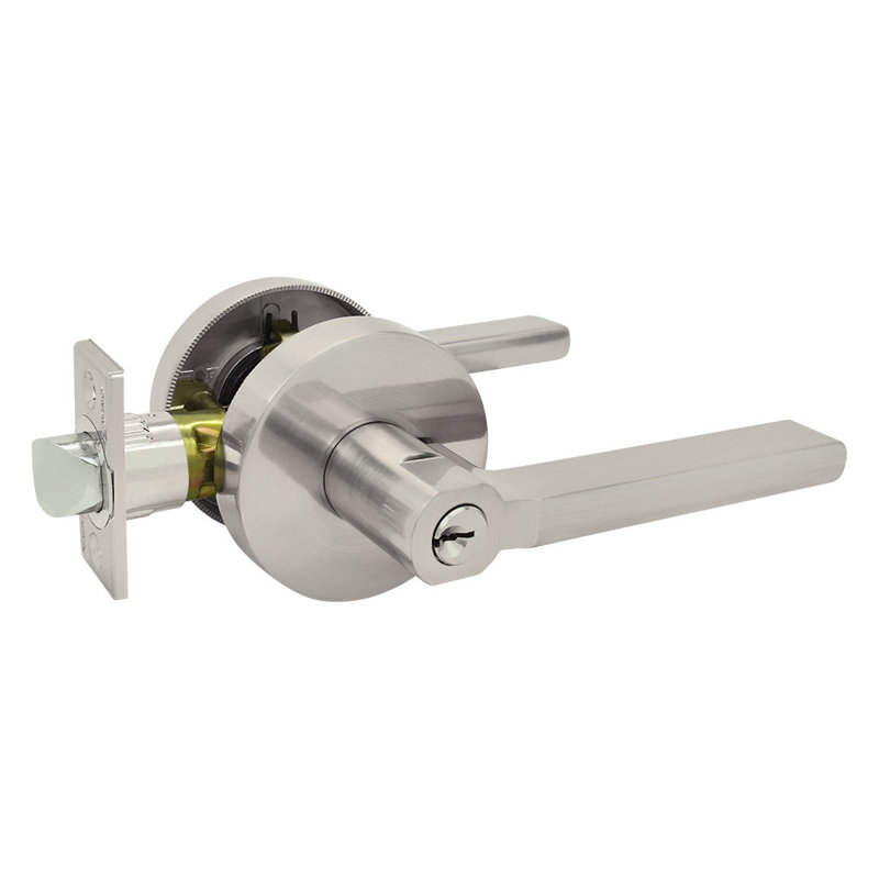 Satin Nickel Keyed (Entry) Door Lever