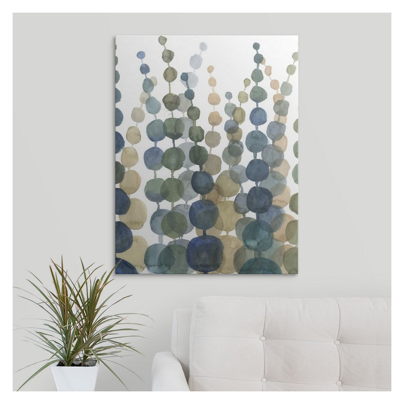 Pompom Botanical " Pompom Botanical II " by Megan Meagher, 48" H x 36" W x 1.5" D, Canvas