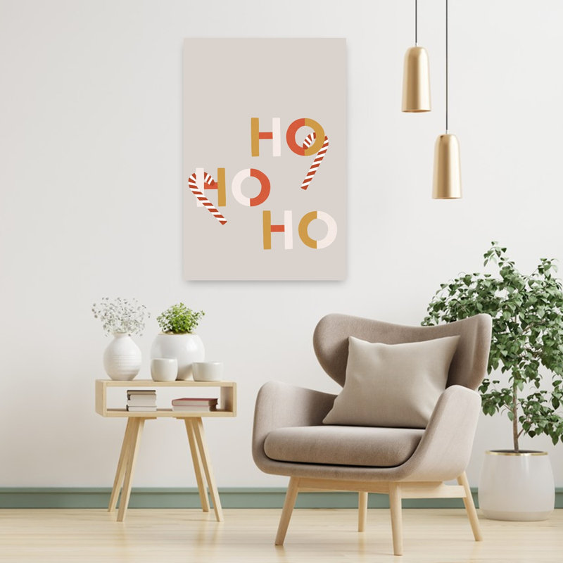 Impression d'art moderne abstrait canne de bonbon, 36" H x 24" W