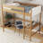 Twin Size Loft Bed with Desk