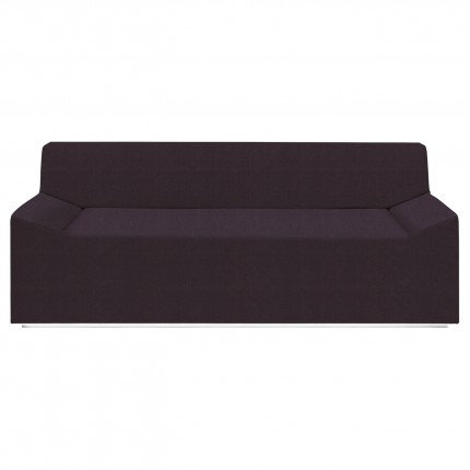 Couchoid Leather Sofa, Slate Genuine Leather, 28" H x 75" W x 34" D