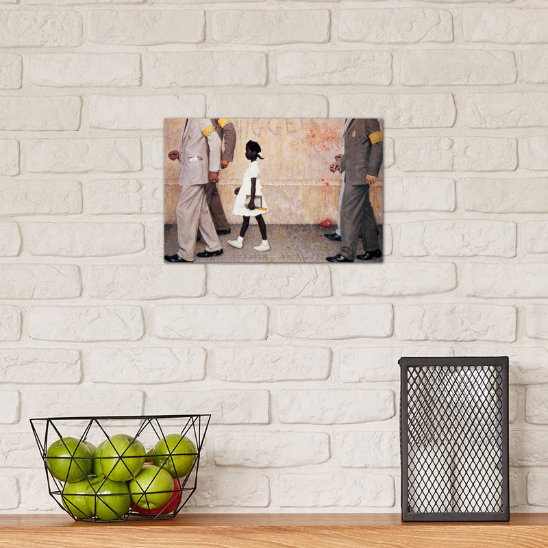 The Problem We All Live With (Ruby Bridges) by Norman Rockwell - Painting on Canvas, 66.04 cm H x 45.72 cm W x 3.175 cm D