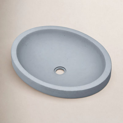 Tolosa NativeStone Concrete Oval Dual-Mount Bathroom Sink