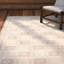 Motif géométrique crème/brun Tapis décoratif-21412007