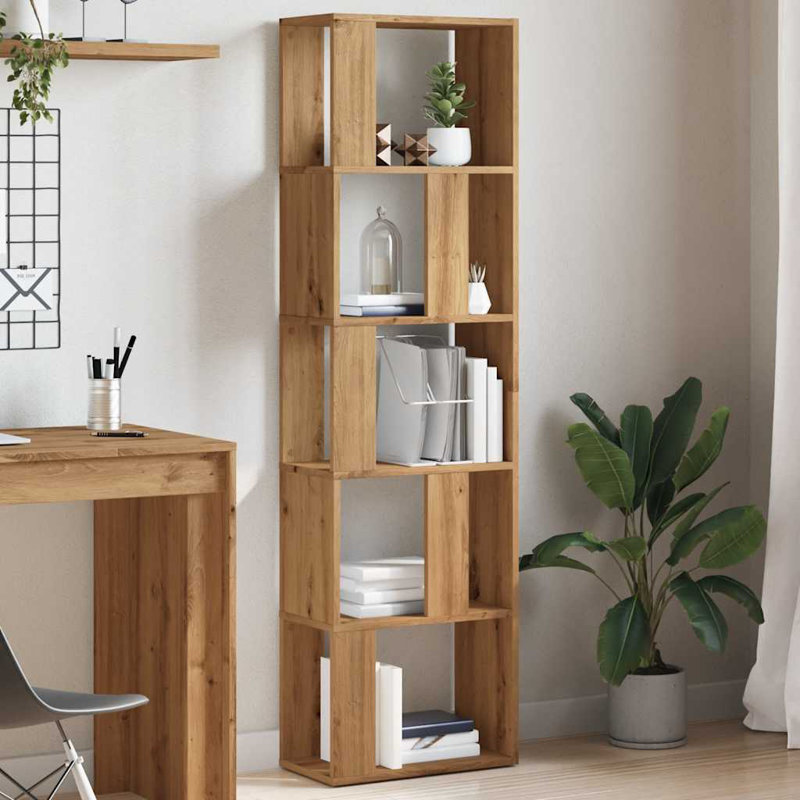 Dowitcher 159cm H x 45cm W Book Cabinet Bookcase, Artisan Oak