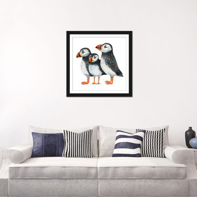 « puffins », reproduction sur toile
