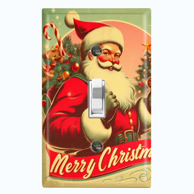 Plaque murale standard Merry Christmas Santa Claus