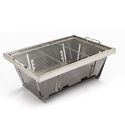 Folded portable BBQ outdoor charcoal barbecue set