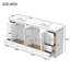 Meuble-lavabo moderne avec lavabo en céramique et rangement à fermeture en douceur