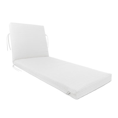 Reversible Chaise Longe, Hand Sewn & Stitched, With Tie-Back, & With White Polyester Padded Fill.
