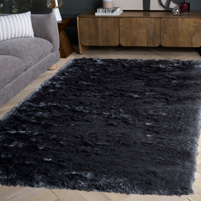 Cimah Shag Hand Tufted Performance Solid Color Rug