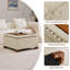 Repose-pieds de rangement carré capitonné de 29,5 po de largeur-1248905036