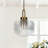 Modern Minimalist Glass Pendant Light, Single Head Hanging Lamp With Warm Light Bulb