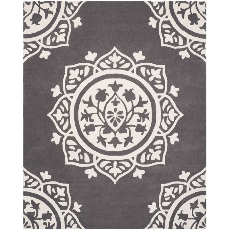 Cruz Hand Tufted Wool Floral Rug, Rectangle 2'6" x 4'
