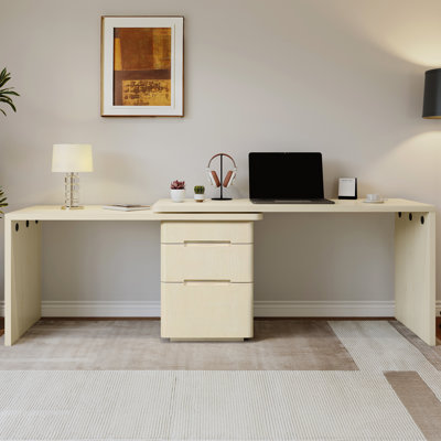 Modern L Shaped Desk with 3 Drawers