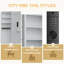 Coffre-fort mural 53 po à écran tactile pour empreintes digitales, coffre-fort mural pour fusils avec tablettes réglables, coffre-fort mural de rangement assemblé pour armes à feu et objets de valeur-124563127