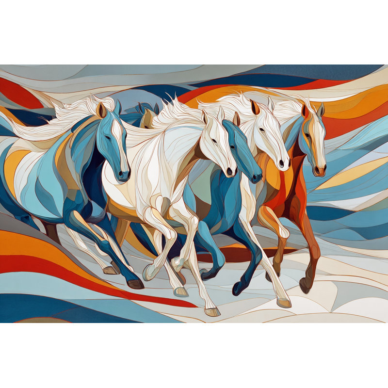 Art mural sur toile tendue Ribbon Run, L 48 po x H 36 po x P 1,5 po