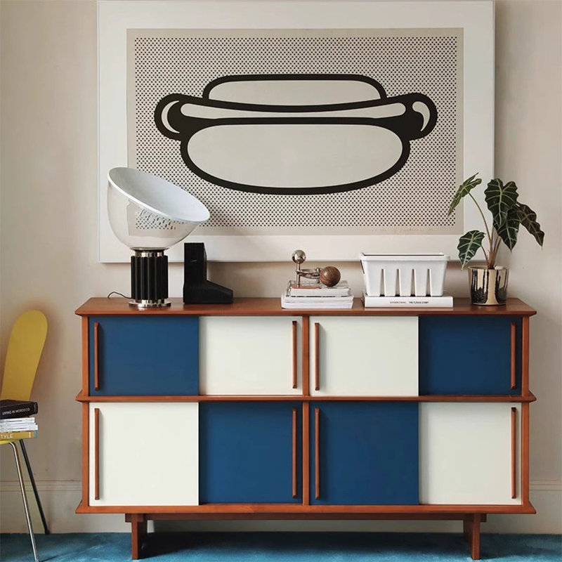 A mid-style  solid wood sideboard