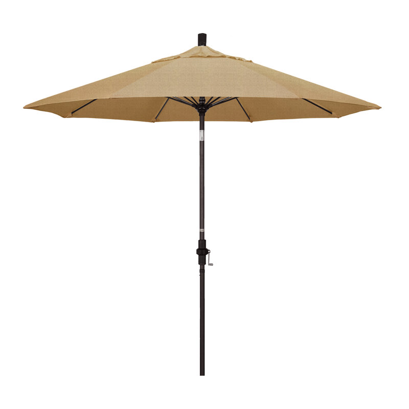 Parasol de marché Sunbrella® 9 pi Roverta, Sunbrella® ‑ lin sésame, Brun