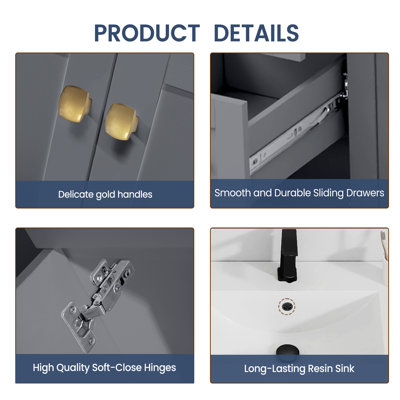 Modern 60" Bathroom Vanity Base Without Top Unassembled