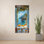 Window View Amalfi Coast Wall Art, Italian Lemon Tree Canvas Art Prints for Kitchen Wall Decor, Mediterranean Home Decor Modern Italy Coastal Travel Painting Poster for Home Entryway 24x48 Inch